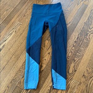 Lululemon colorblock High-Waisted Leggings, 4, 24” inseam